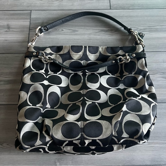 Coach Y2K Black & Gray Signature C Canvas Tote - Picture 1 of 7